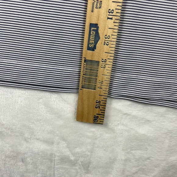 Donald Ross Polo Shirt Men's L Blue Stripe‎ Golf Blue Eagle w/ White Globe Logo - Picture 8 of 10